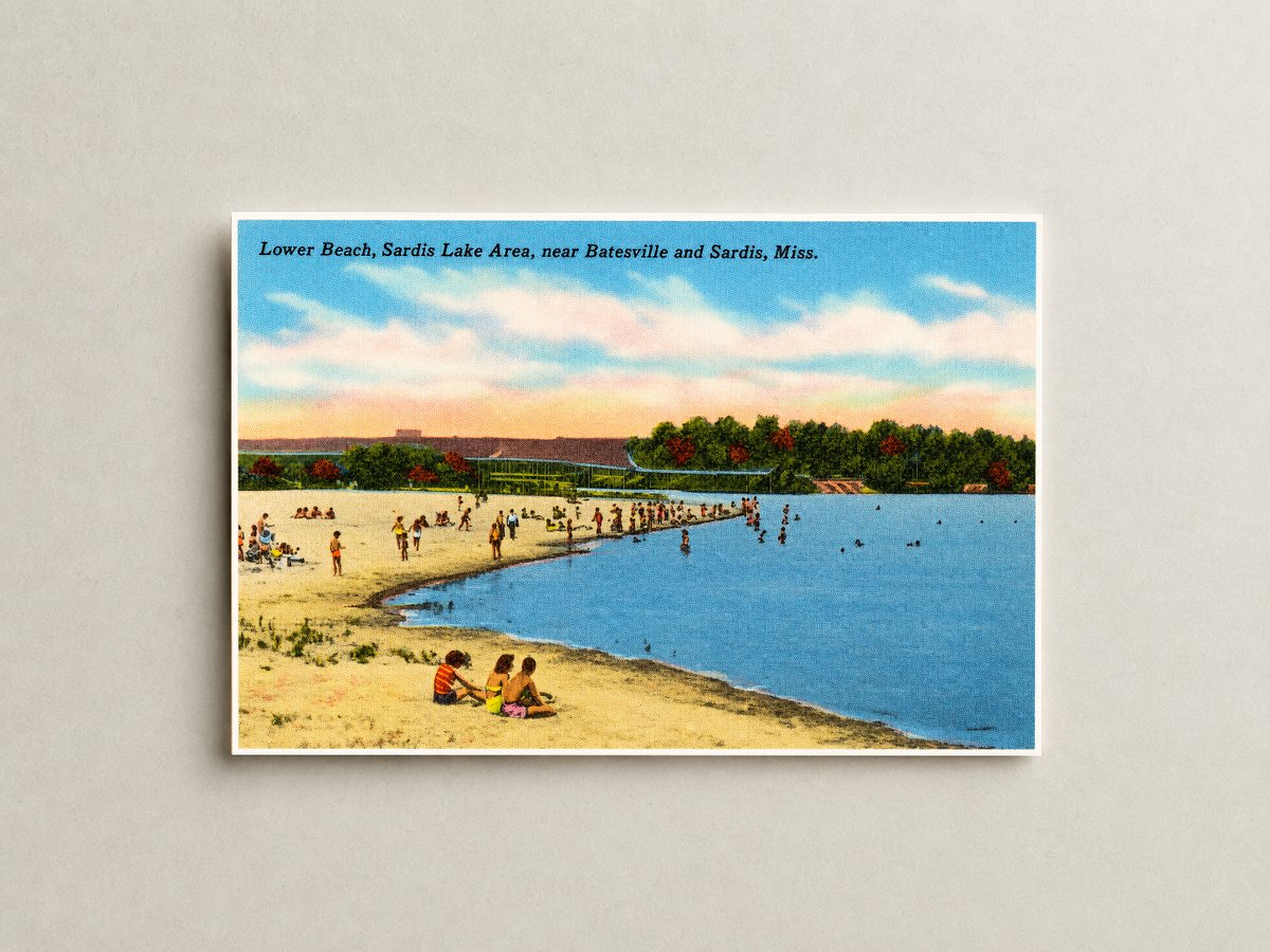 Sardis Lake, MS: Lower beach, Sardis Lake area, near Batesville and Sardis