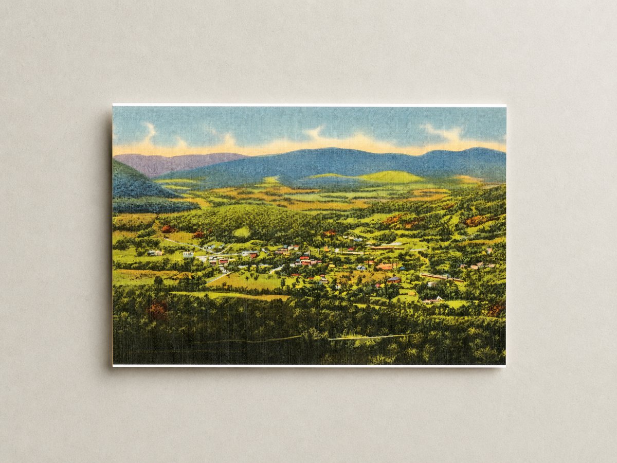 View of town — Vintage Maryland Postcard