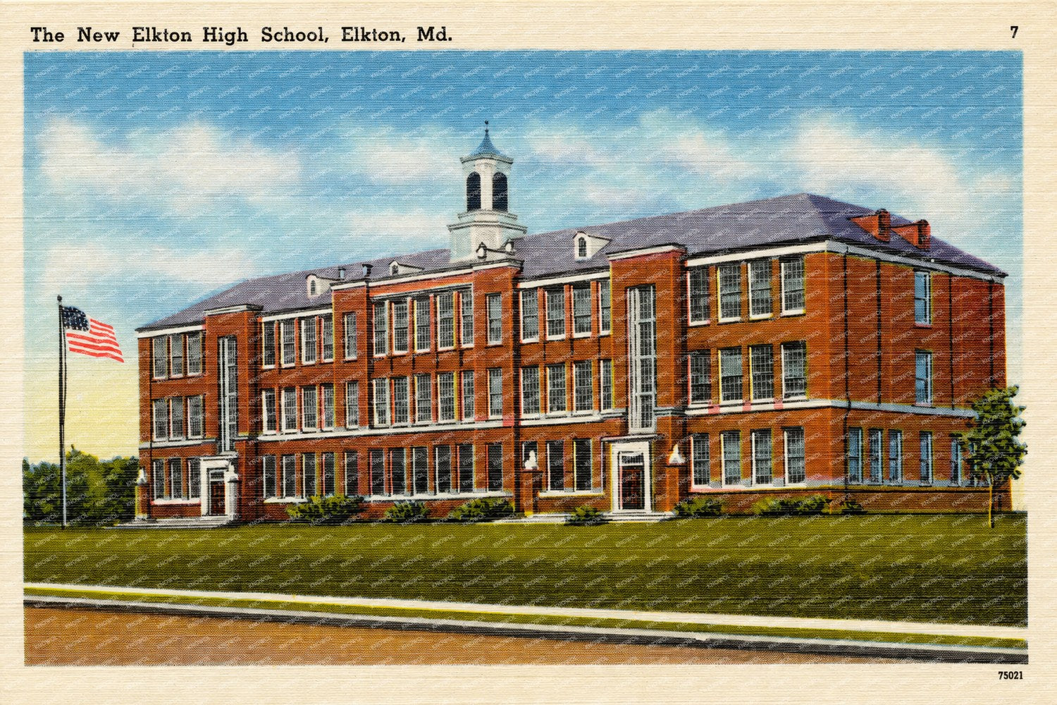 The new Elkton High School, Elkton, MD — Vintage Maryland Postcard