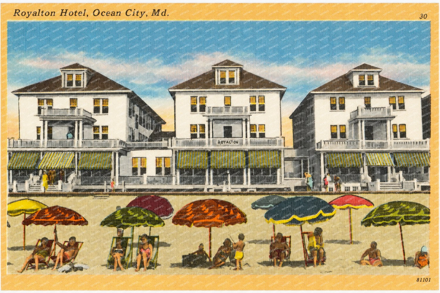Royalton Hotel, Ocean City, MD — Vintage Maryland Postcard