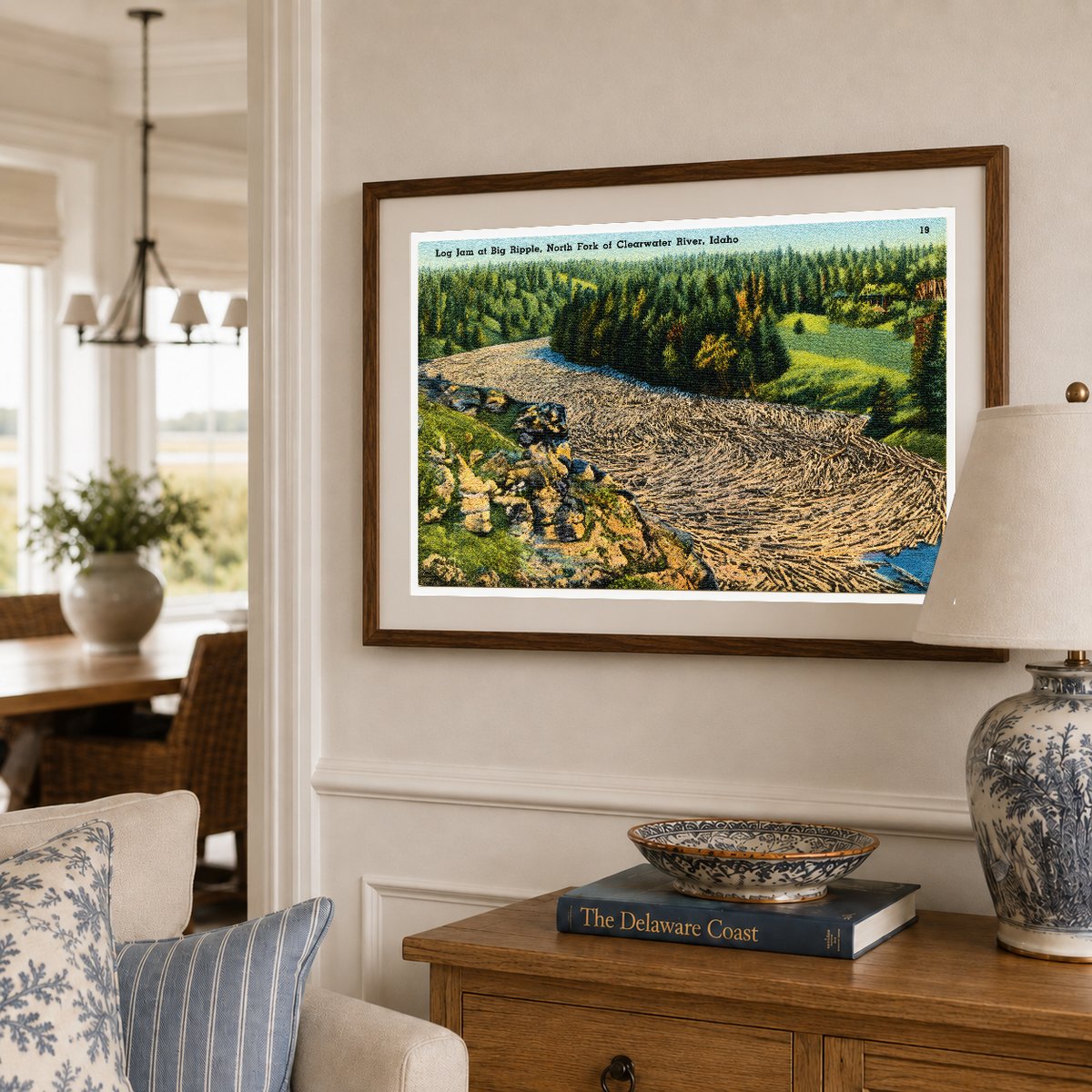 Clearwater, ID: Log jam at Big Ripple, North Fork of Clearwater River