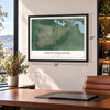 South Toms River, New Jersey map, 18 x 24 inch print in a black frame in a home office