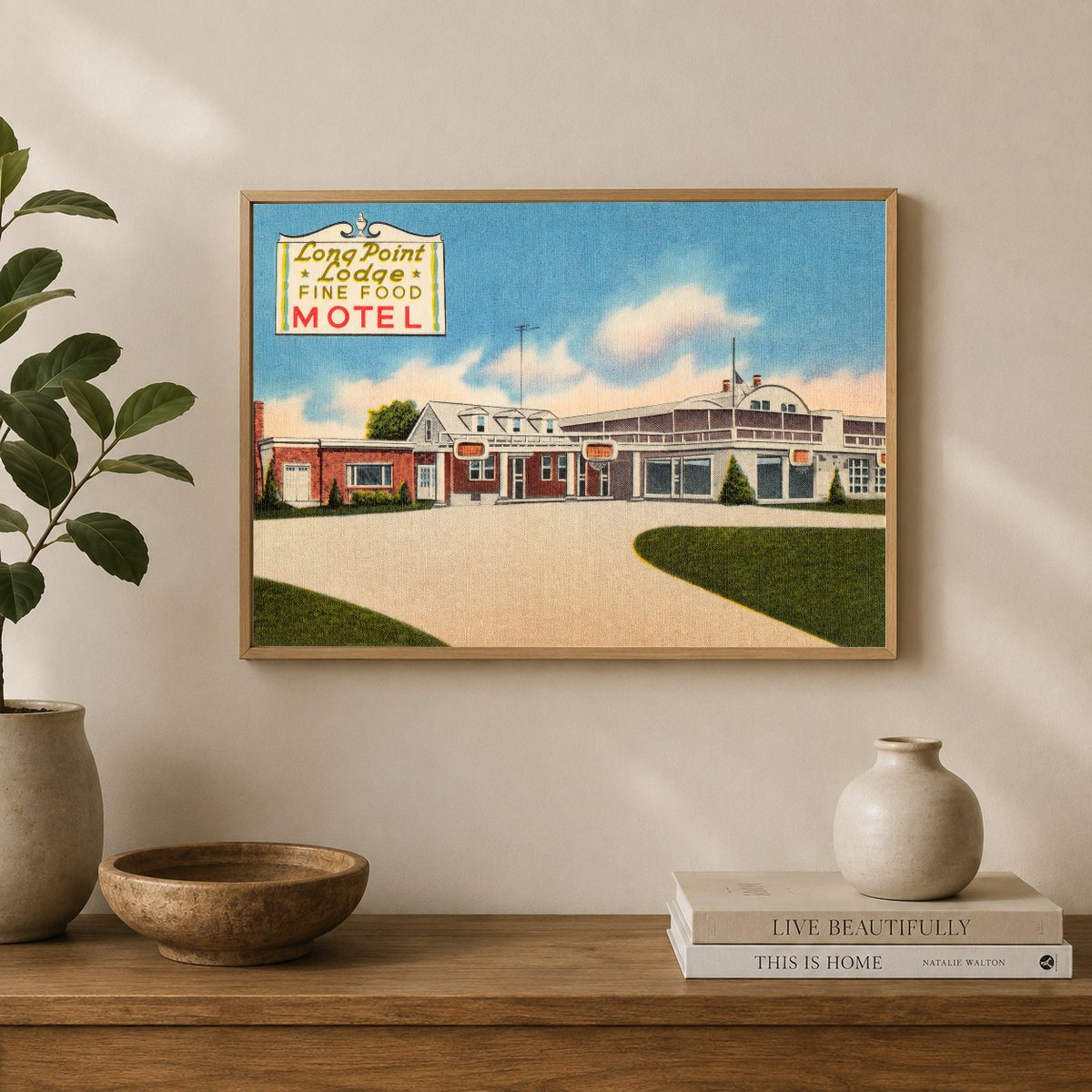 Long Point Lodge, U. S. Highway 50, 6 miles north of Bay Bridge — Vintage Maryland Postcard