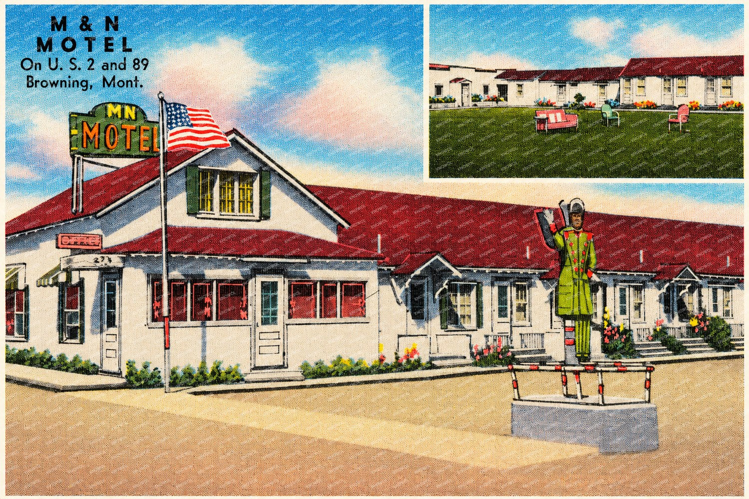 Browning, MT: M & N Motel, on U.S. 2 and 89