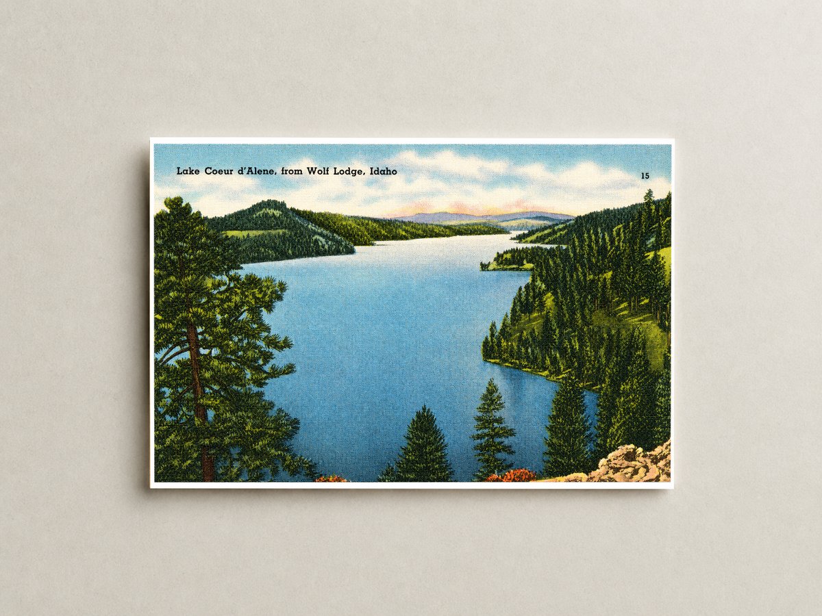 Coeur d'Alene Lake, ID: Lake Coeur d'Alene, from Wolf Lodge