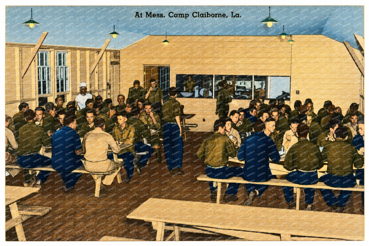 Forest Hill, LA: At mess, Camp Claiborne
