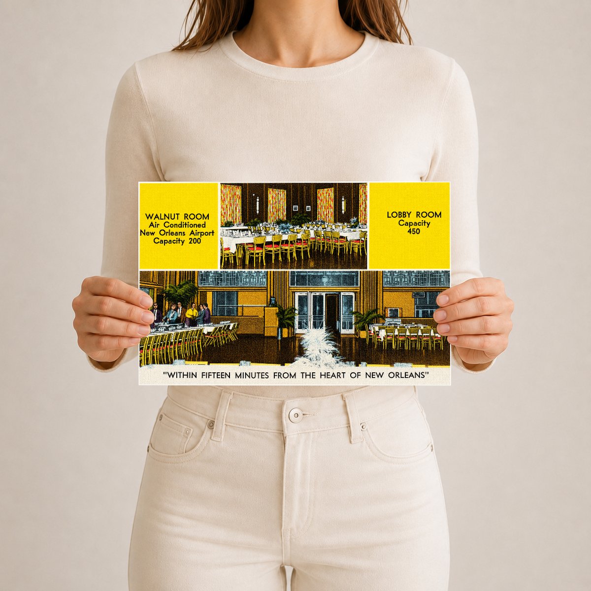 New Orleans, LA: Walnut Room, "Within fifteen minutes from the heart of New Orleans"