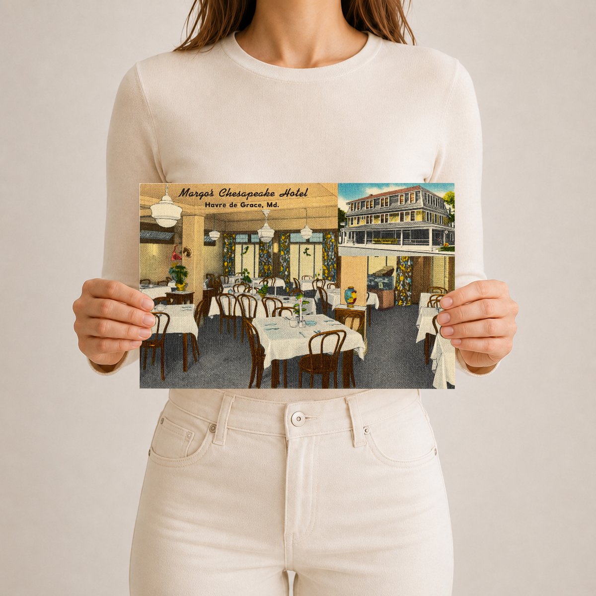 Margo's Chesapeake Hotel, Havre de Grace, MD — Vintage Maryland Postcard