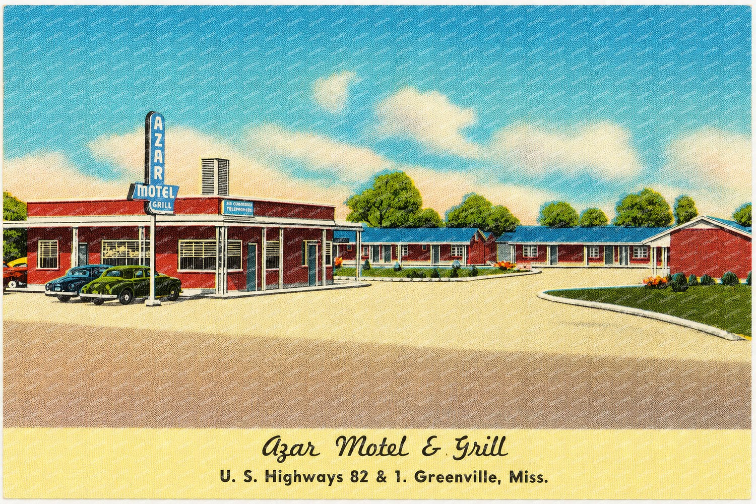 Greenville, MS: Azar Motel & Grill, U. S. Highway 82 & 1