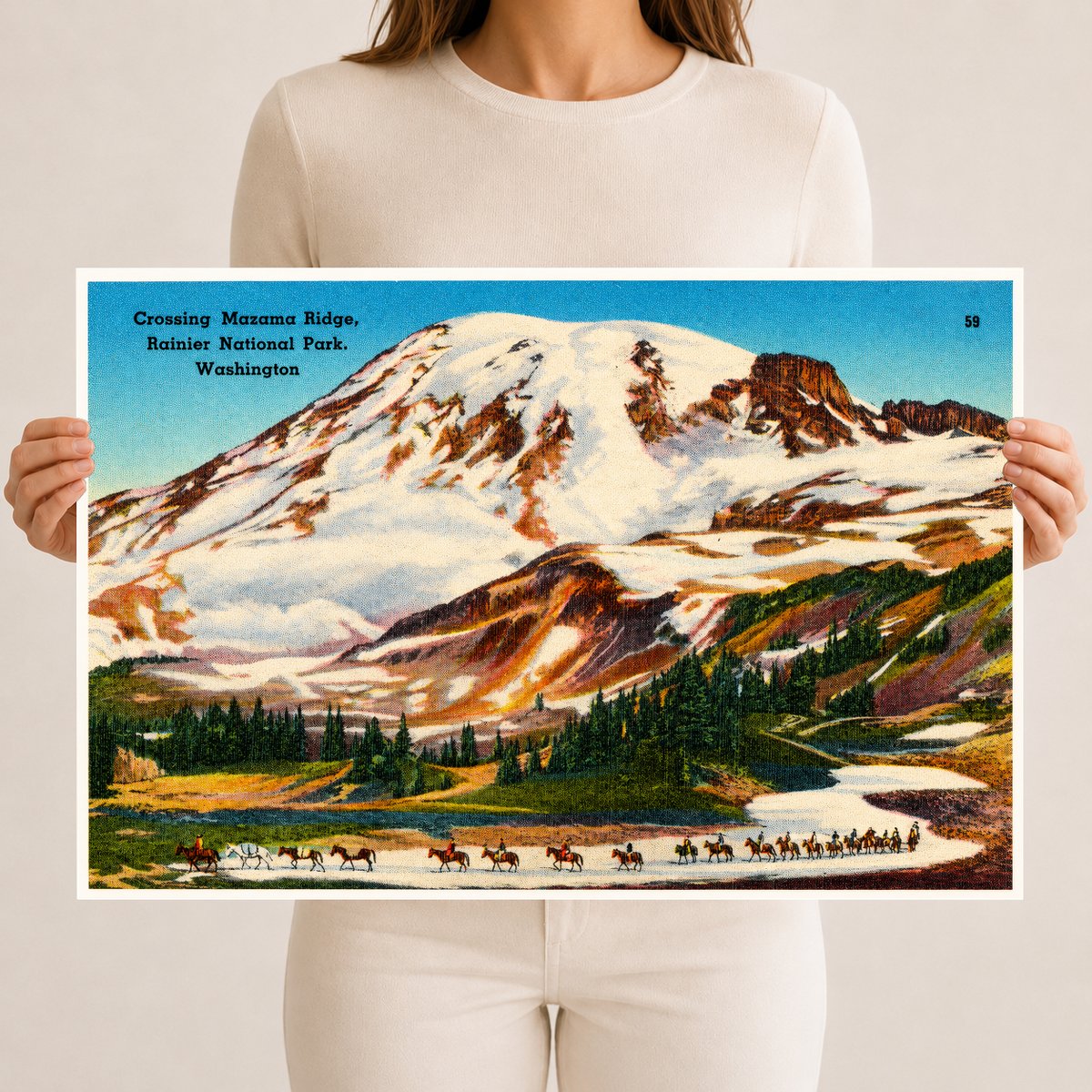 Mazama Ridge, WA: Crossing Mazama Ridge, Rainier National Park