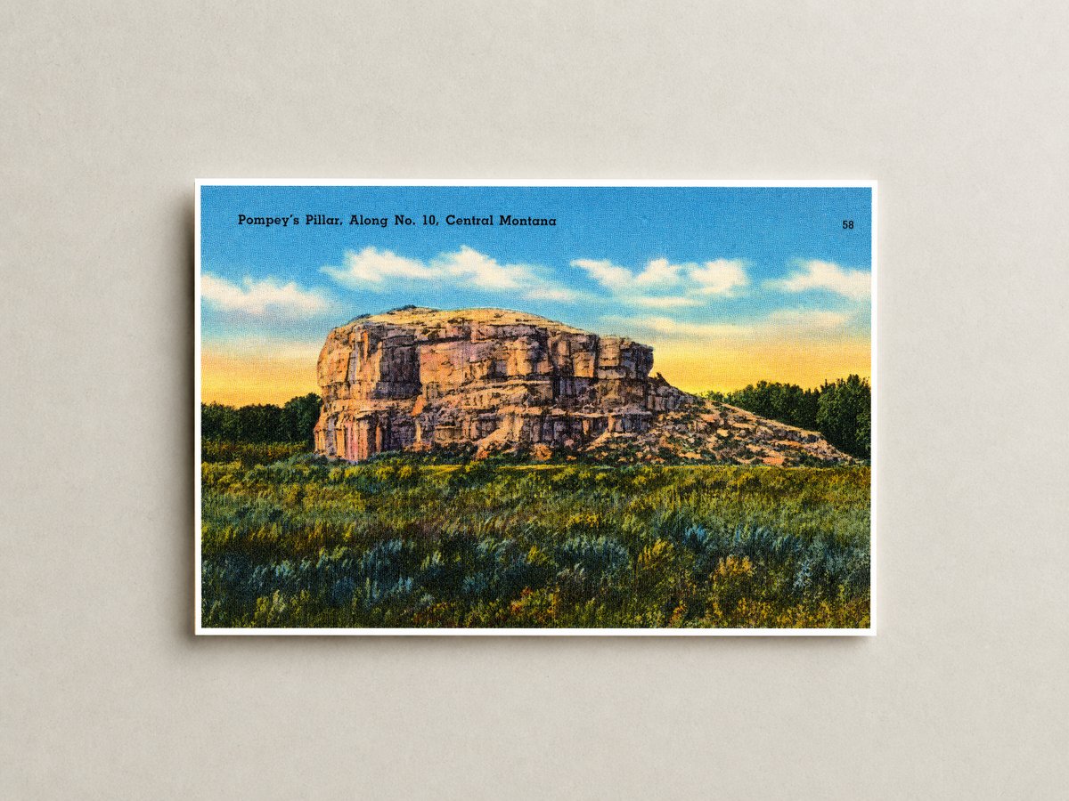 Pompeys Pillar, MT: Pompey's Pillar, along No. 10, Central Montana