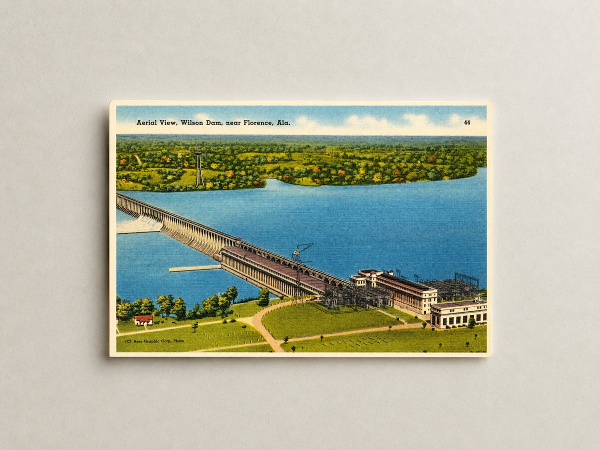 Birmingham, AL: Aerial view, Wilson Dam, near Florence