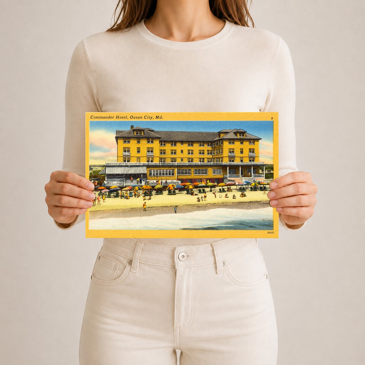 Commander Hotel, Ocean City, MD — Vintage Maryland Postcard