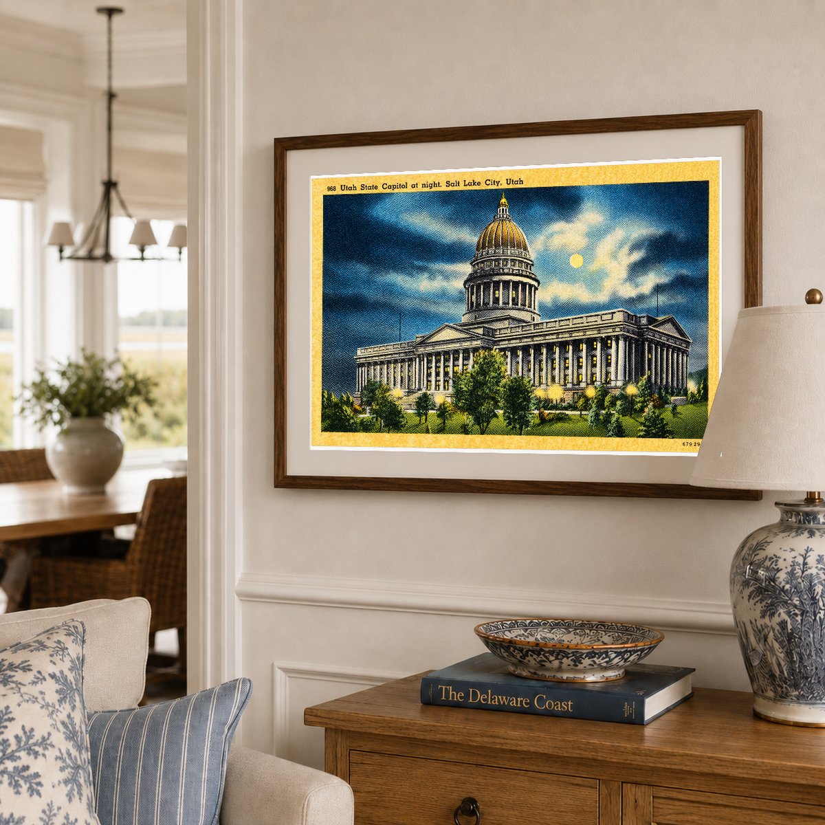 Salt Lake City, UT: Utah State Capitol at night