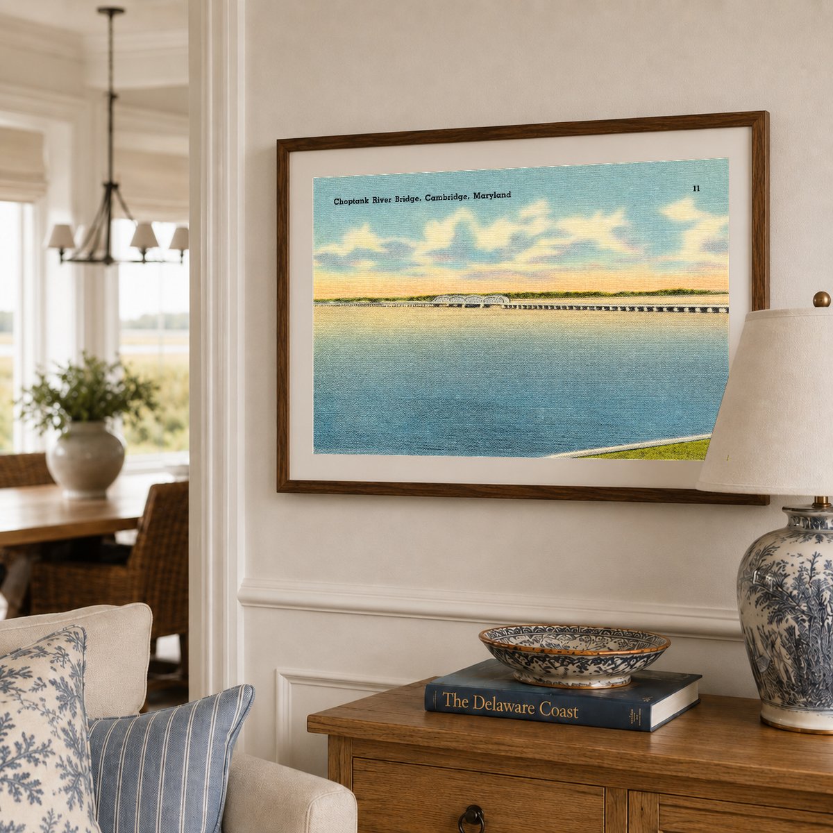 Choptank River Bridge, Cambridge, Maryland — Vintage Maryland Postcard