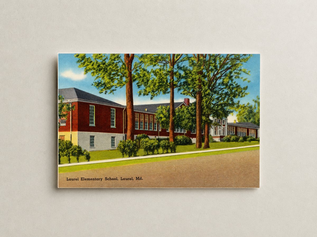 Laurel Elementary School, Laurel, MD — Vintage Maryland Postcard