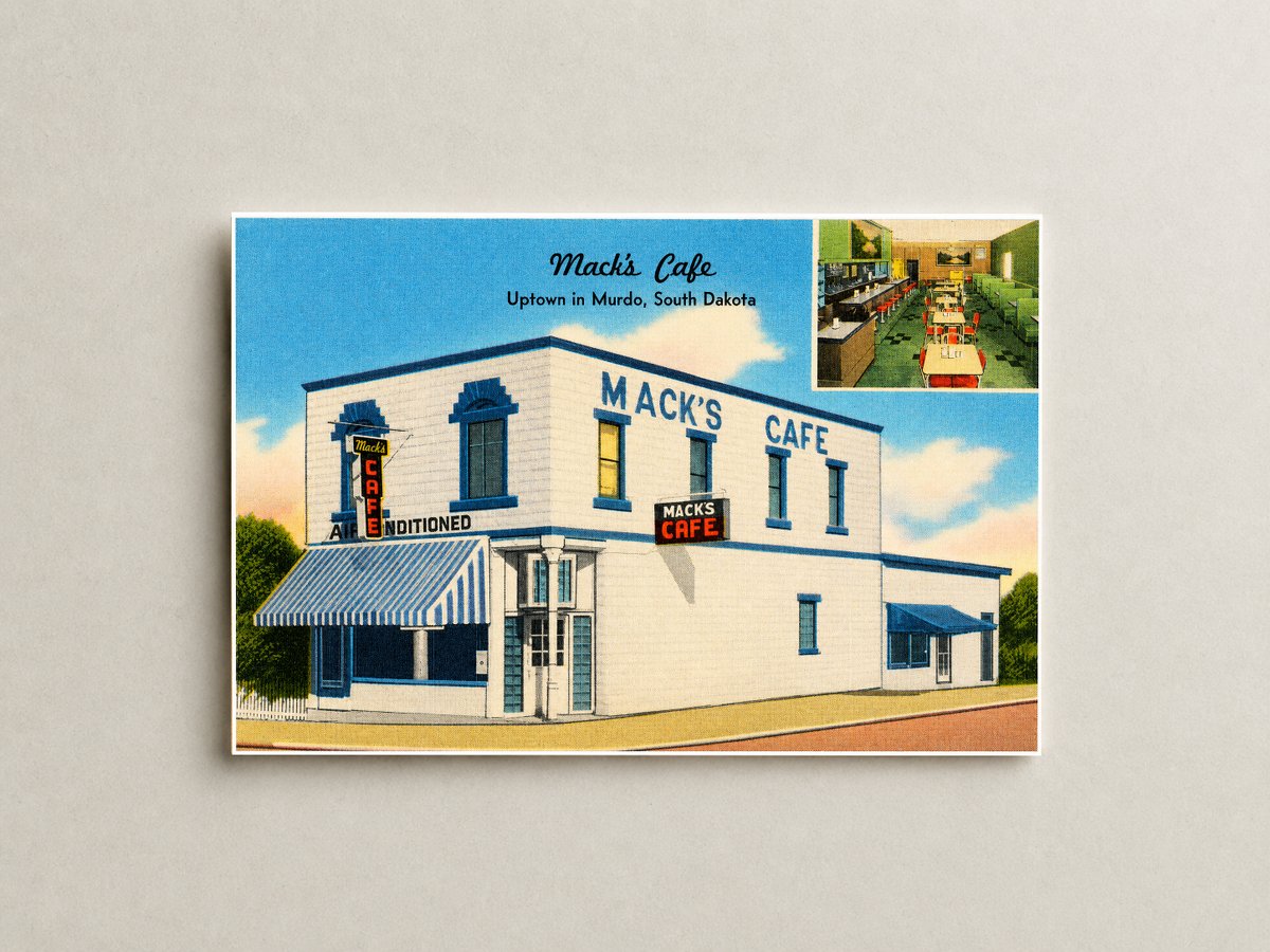 Murdo, SD: Mack's Café, uptown in Murdo