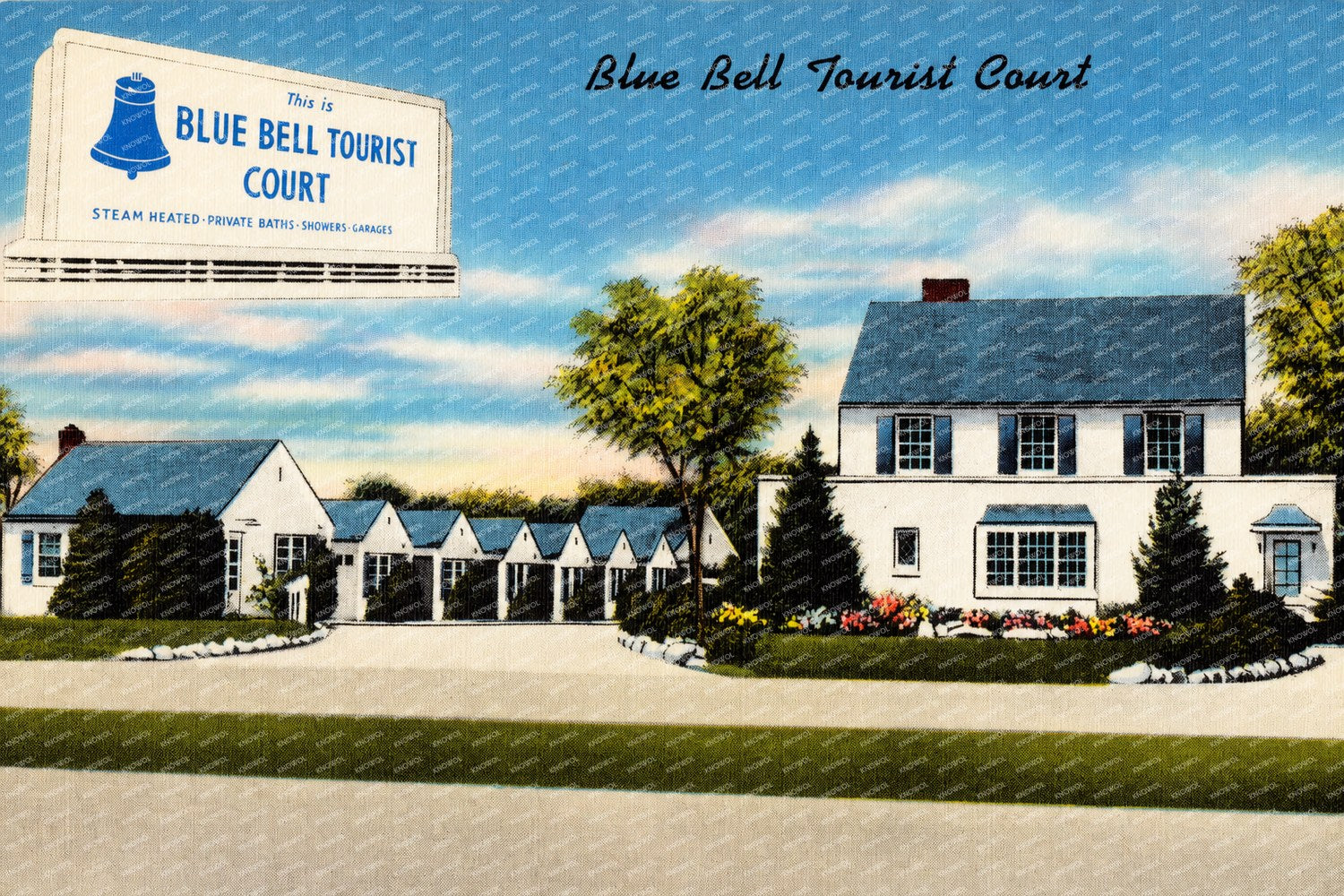 Blue Bell Tourist Court — Vintage Maryland Postcard