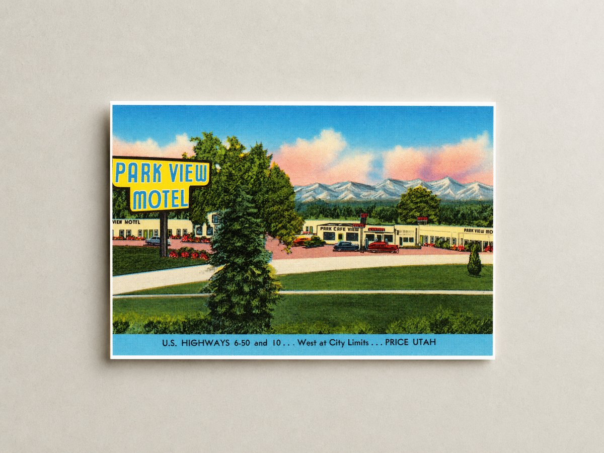 Price, UT: Park View Motel, U.S. highways 6 - 50 and 10... West at city limits... Price