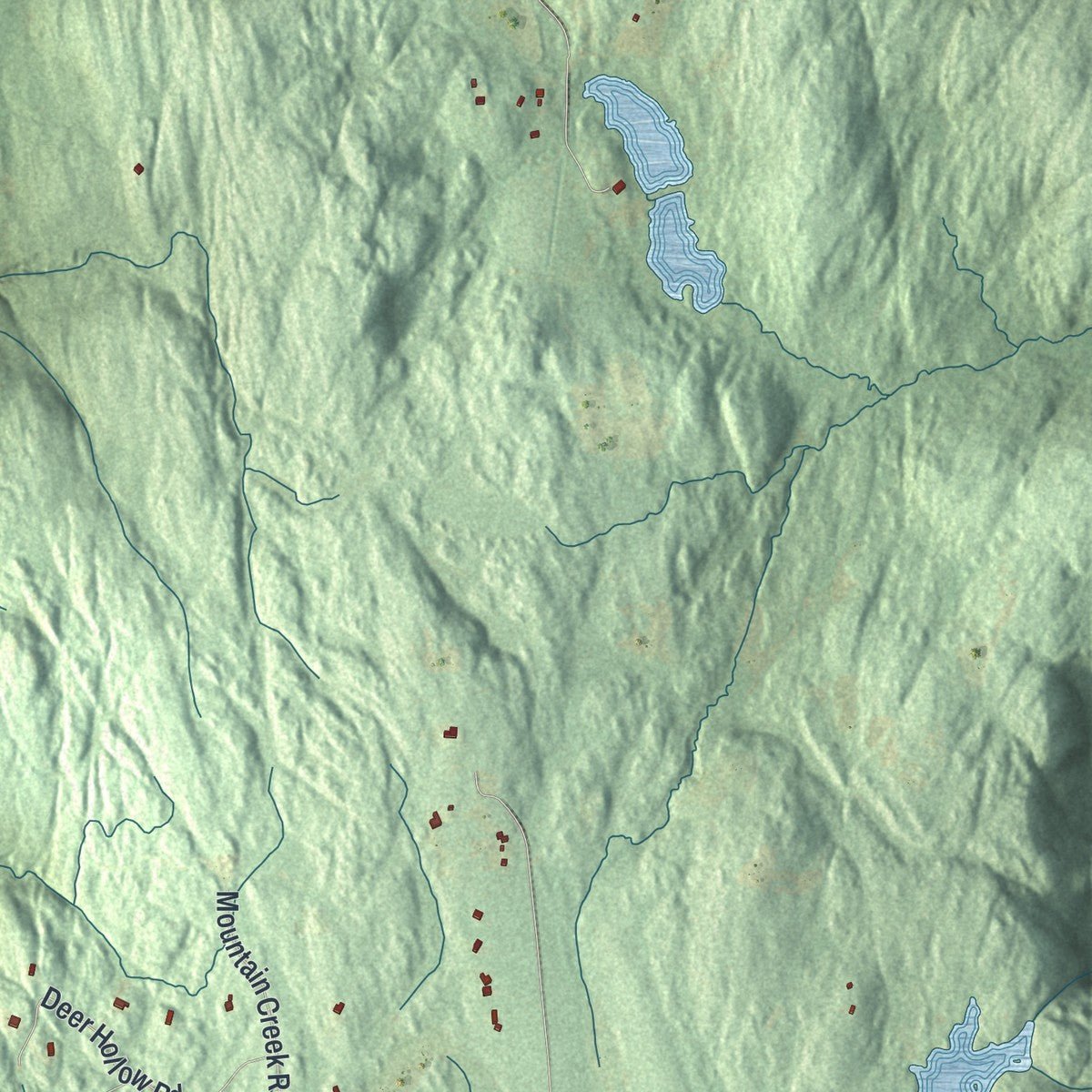 Close-up of the map of Union Vale, New York print showing street and building detail