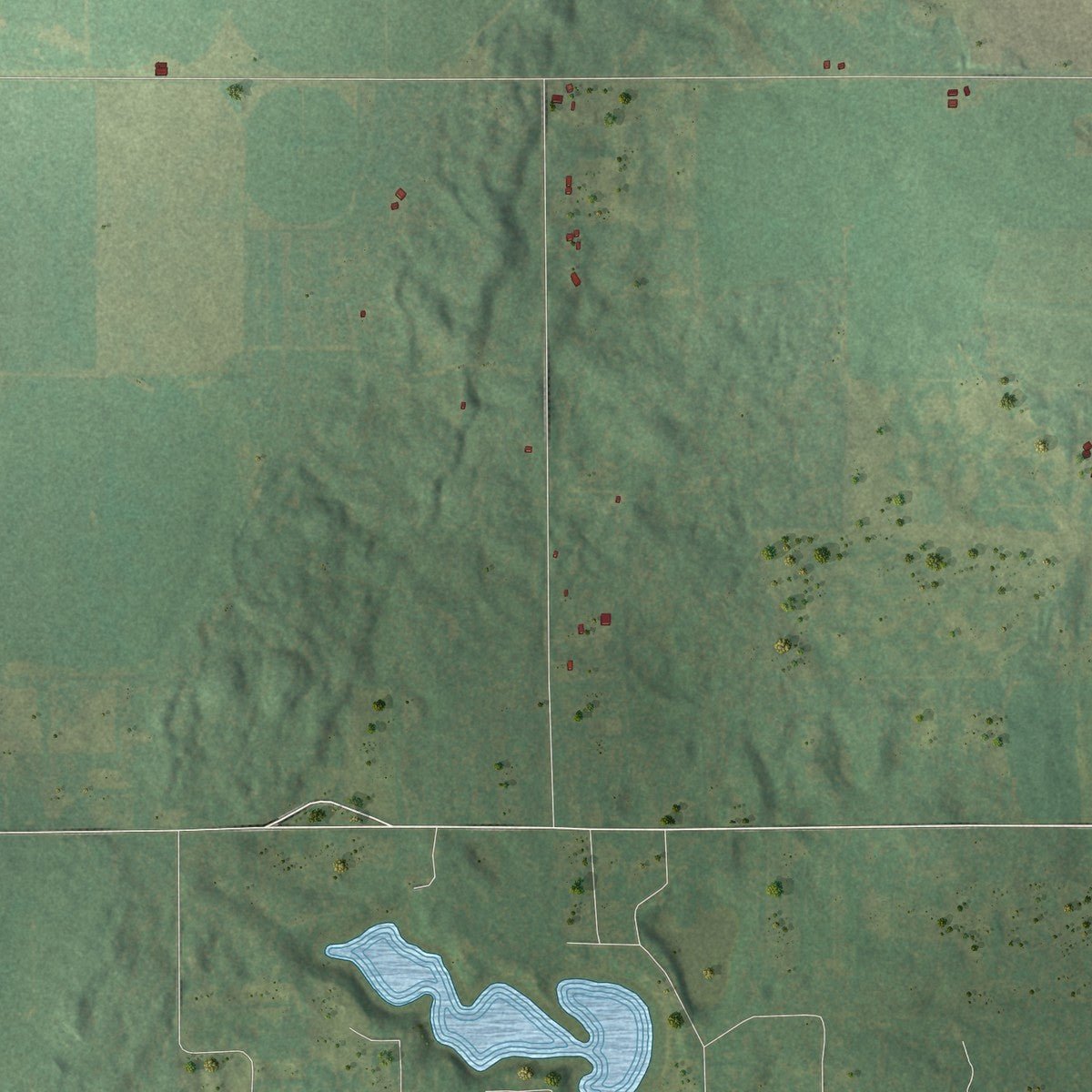 Close-up of the map of Lincoln, Adams County, Wisconsin print showing street and building detail