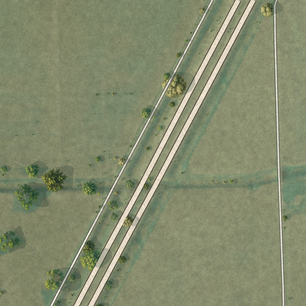 Close-up of the map of Burdette, Arkansas print showing street and building detail