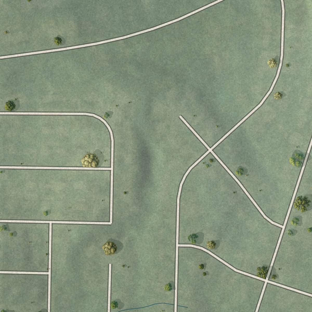 Close-up of the map of Fairburn Road-Wisteria Lane, Georgia print showing street and building detail