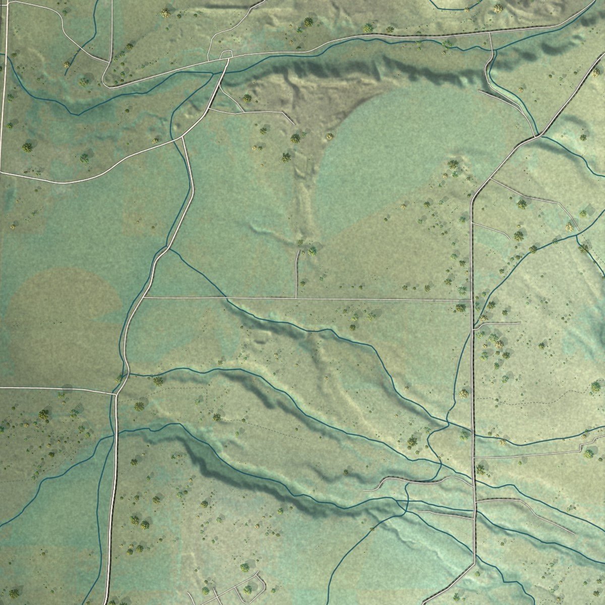 Close-up of the map of Lewiston, Utah print showing street and building detail