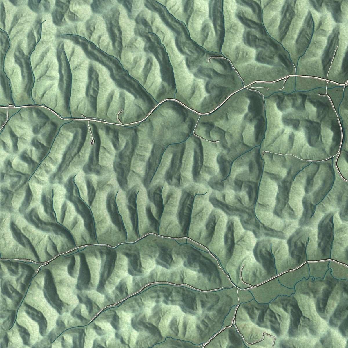 Close-up of the map of Greenup, Kentucky print showing street and building detail