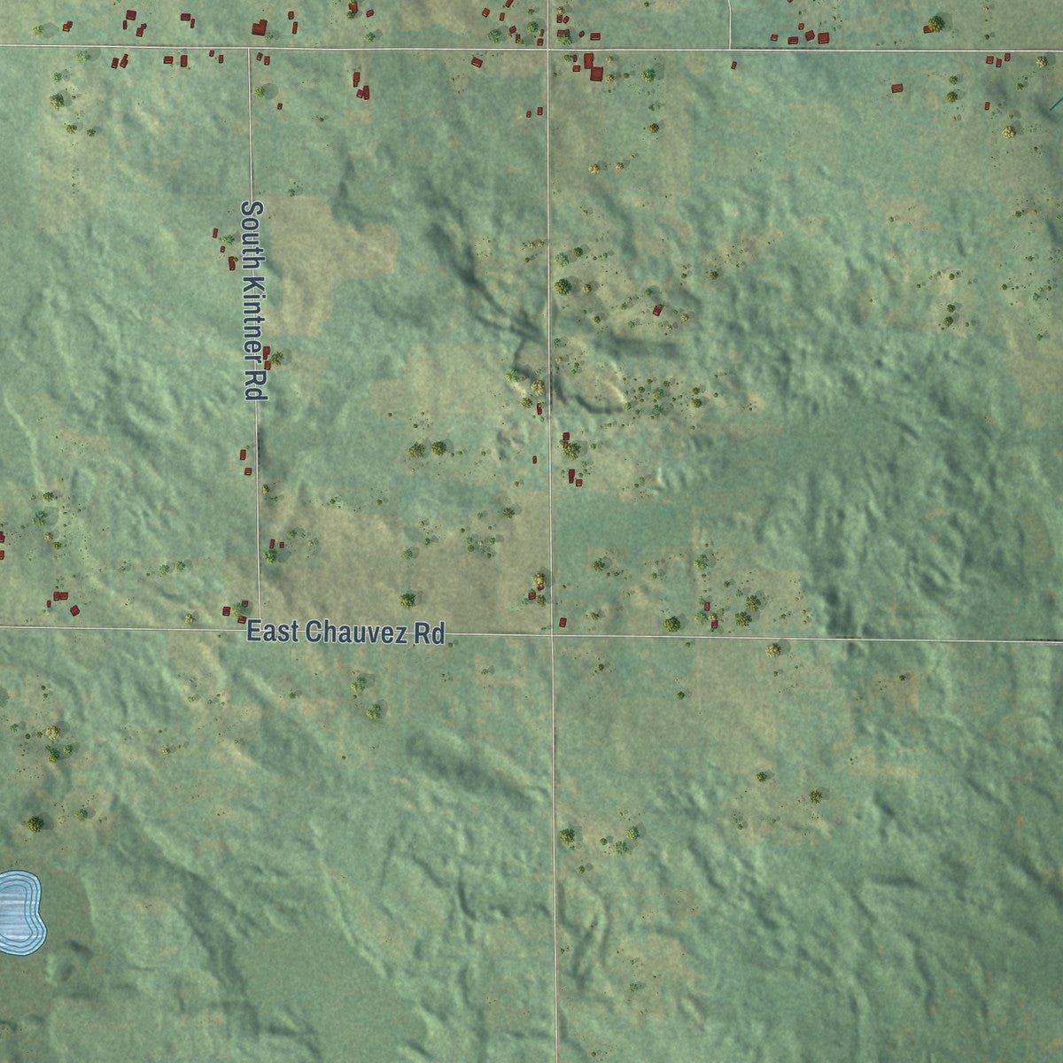 Close-up of the map of Custer, Mason County, Michigan print showing street and building detail