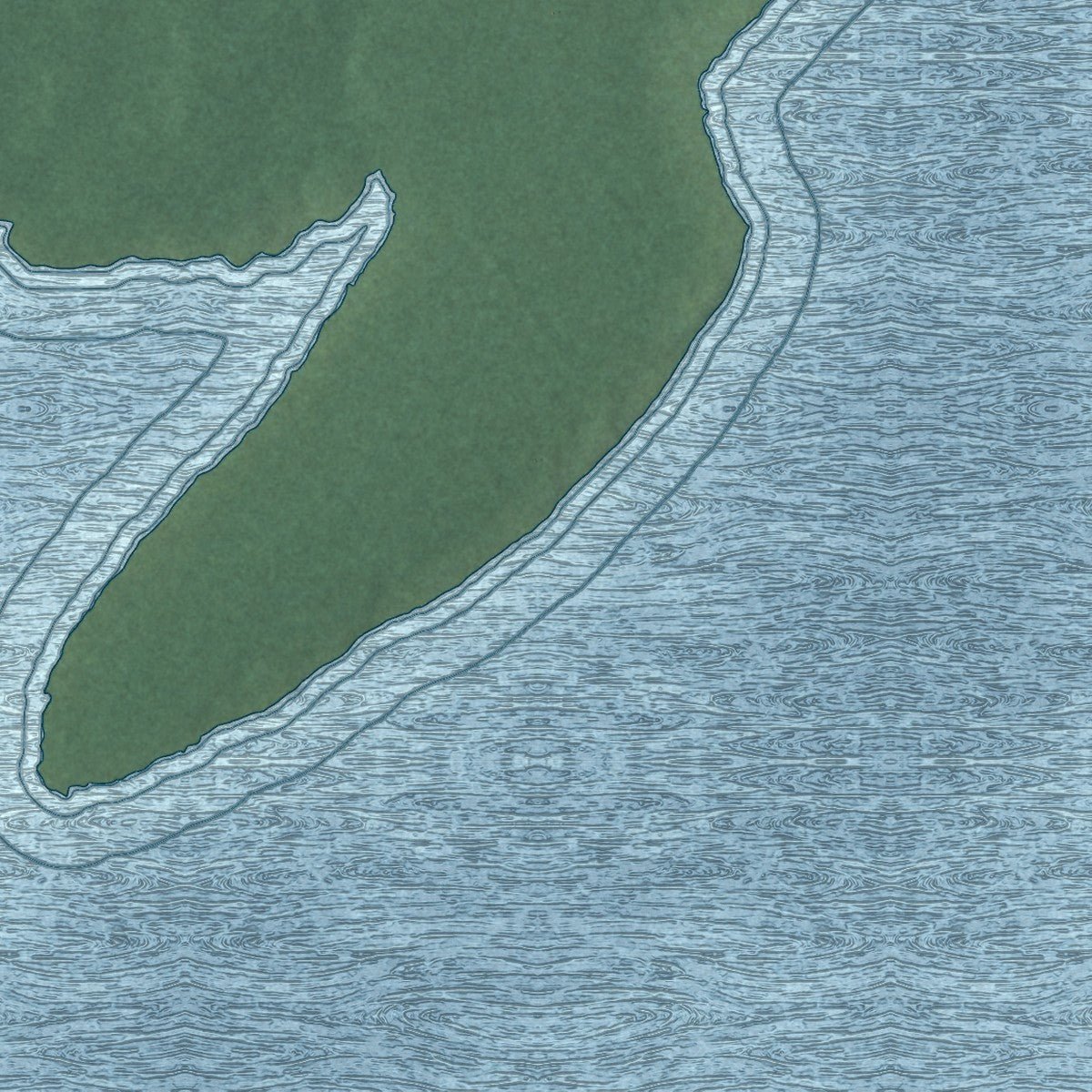 Close-up of the map of Shokan, New York print showing street and building detail