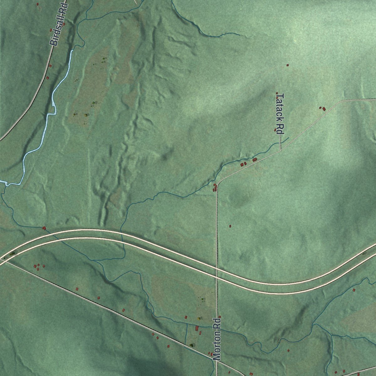 Close-up of the map of West Almond, New York print showing street and building detail