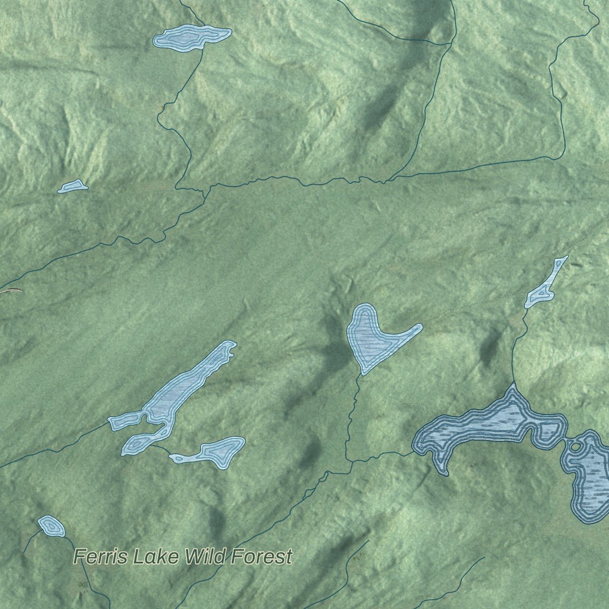 Close-up of the map of Stratford, New York print showing street and building detail