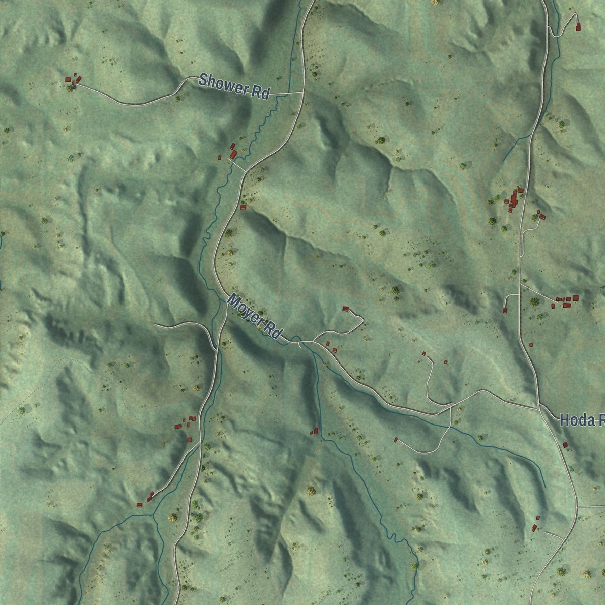 Close-up of the map of Vermont, Wisconsin print showing street and building detail