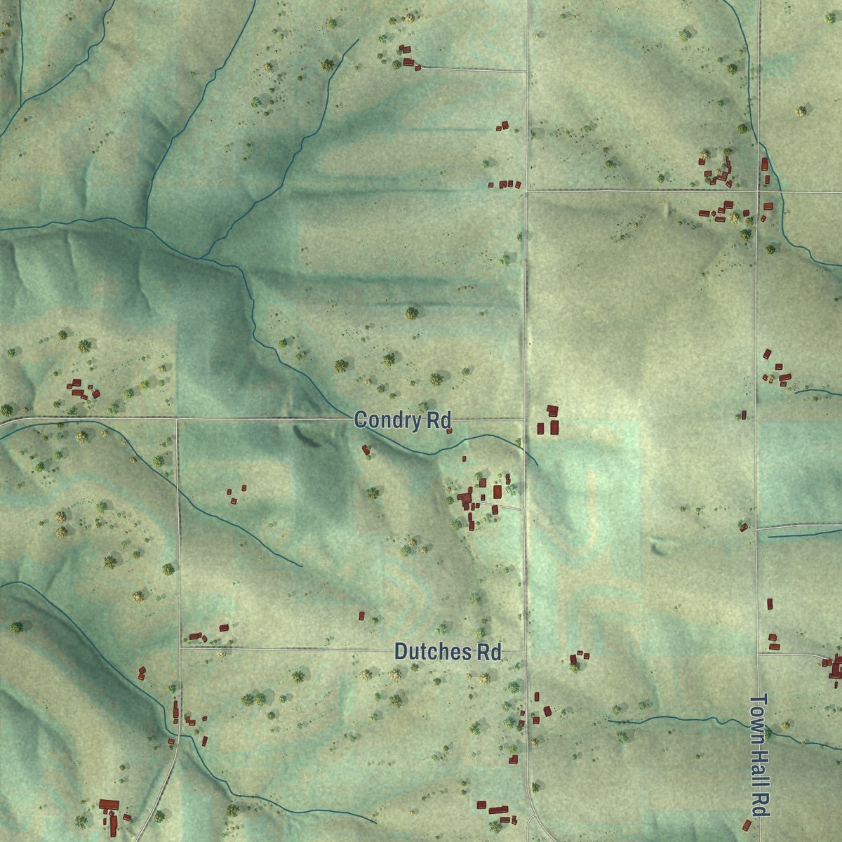 Close-up of the map of Lima, Grant County, Wisconsin print showing street and building detail