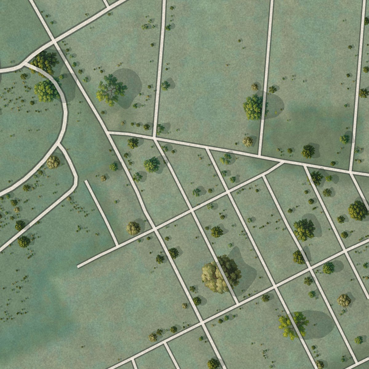 Close-up of the map of Kenton Vale, Kentucky print showing street and building detail