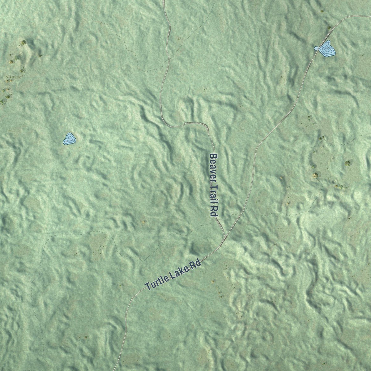 Close-up of the map of Russell, Lincoln County, Wisconsin print showing street and building detail
