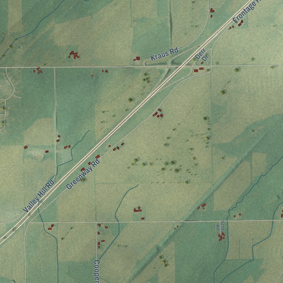 Close-up of the map of York, Dane County, Wisconsin print showing street and building detail