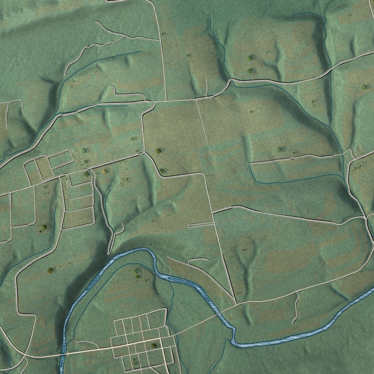 Close-up of the map of Lykens, Dauphin County, Pennsylvania print showing street and building detail