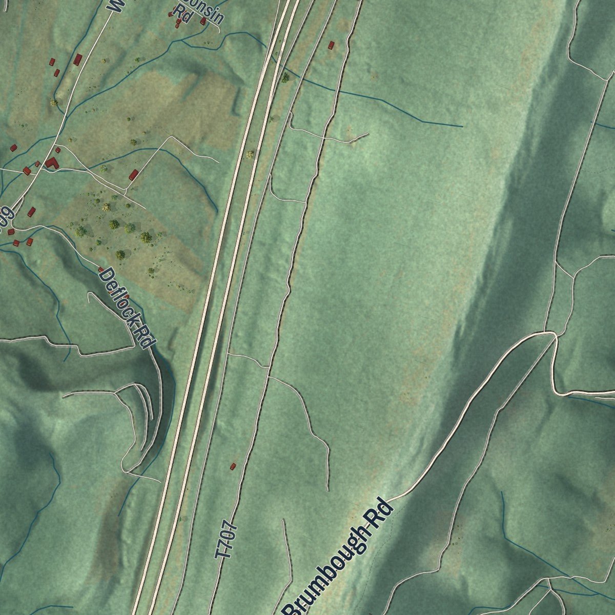 Close-up of the map of King, Pennsylvania print showing street and building detail