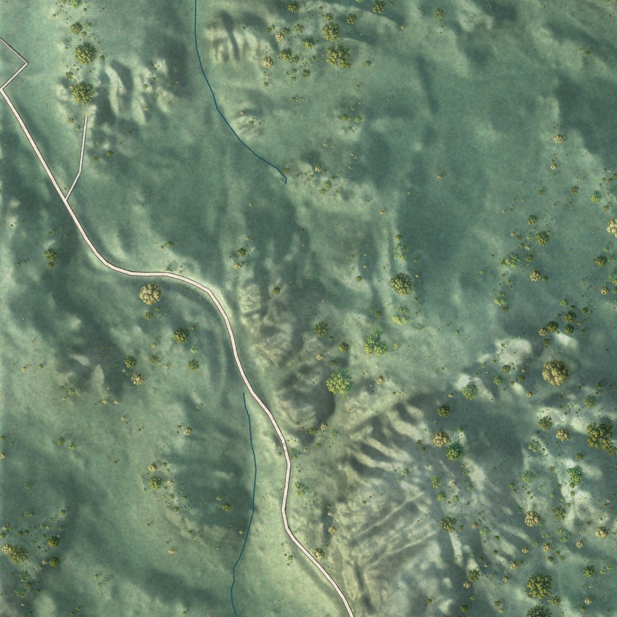 Close-up of the map of Keystone, South Dakota print showing street and building detail