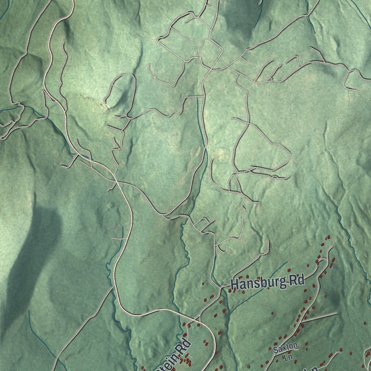 Close-up of the map of Shawangunk, New York print showing street and building detail
