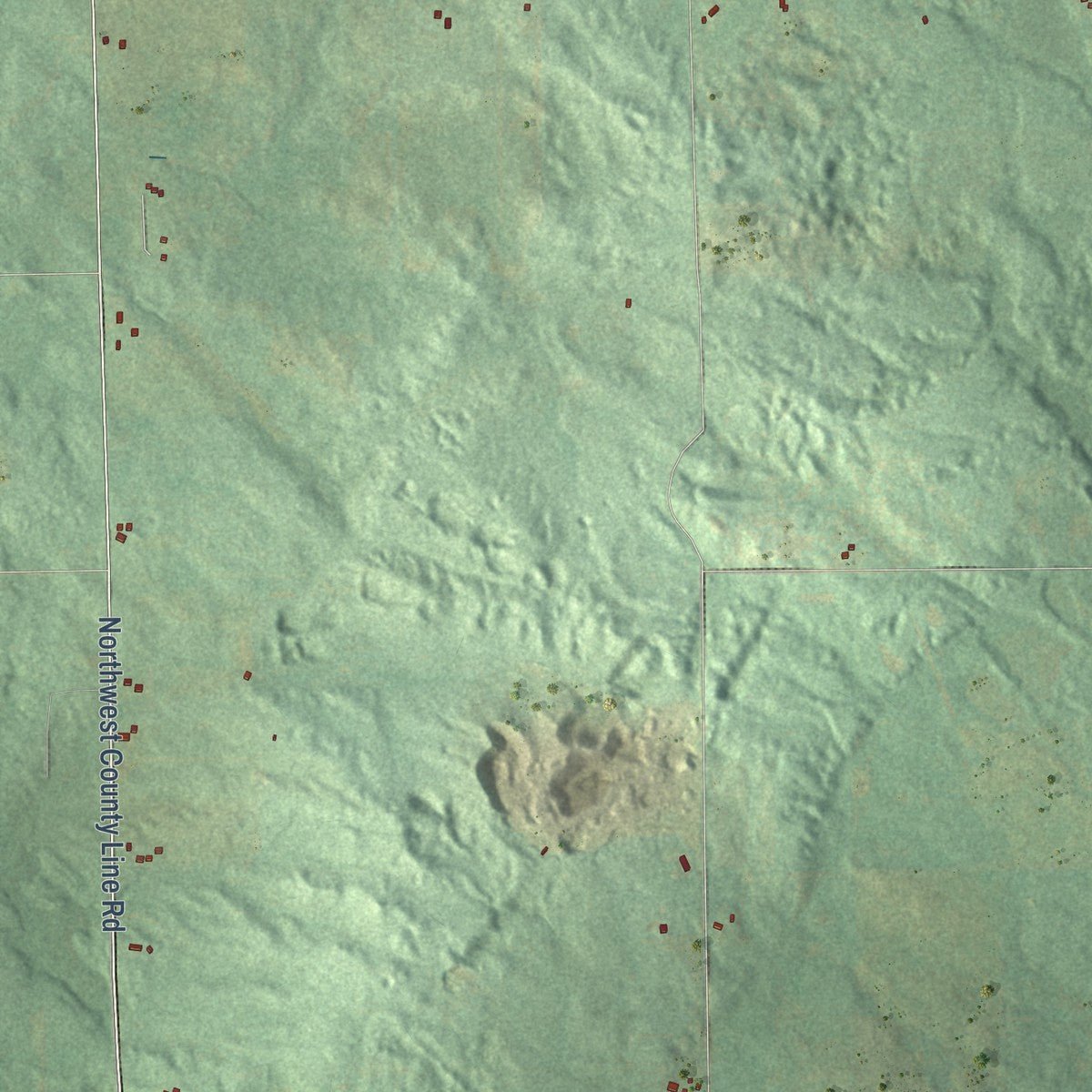 Close-up of the map of Coldwater, Isabella County, Michigan print showing street and building detail