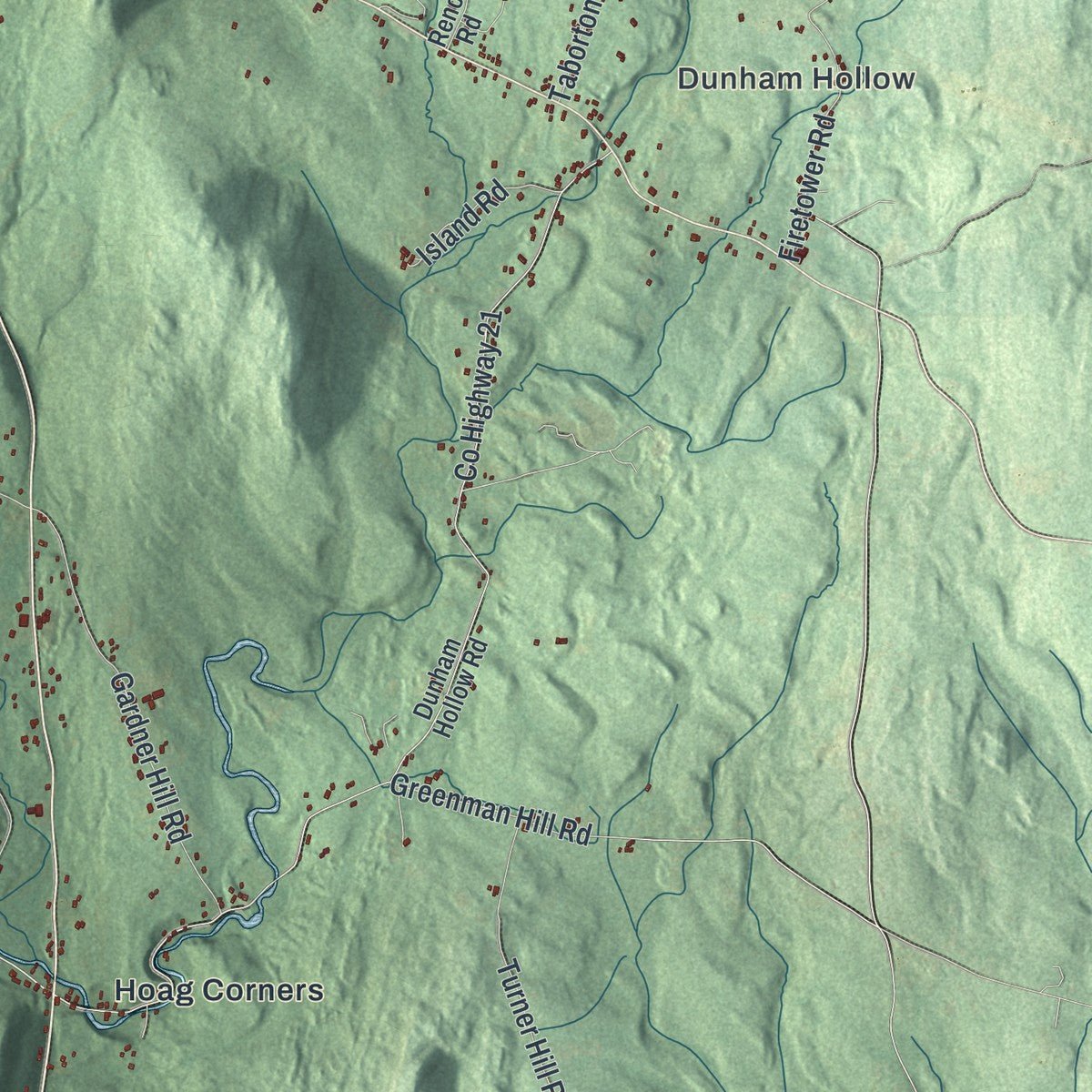Close-up of the map of Nassau, New York print showing street and building detail