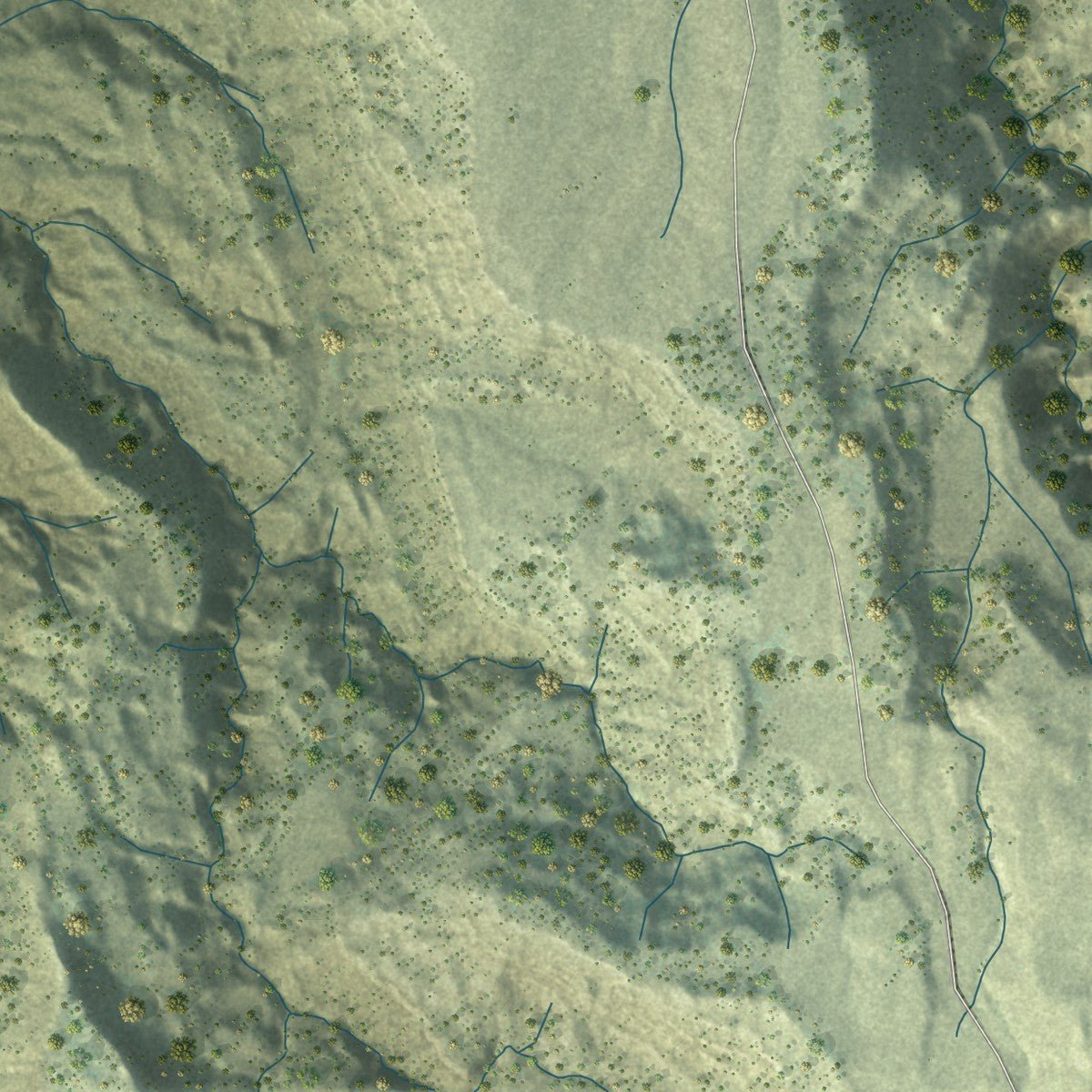 Close-up of the map of De Beque, Colorado print showing street and building detail
