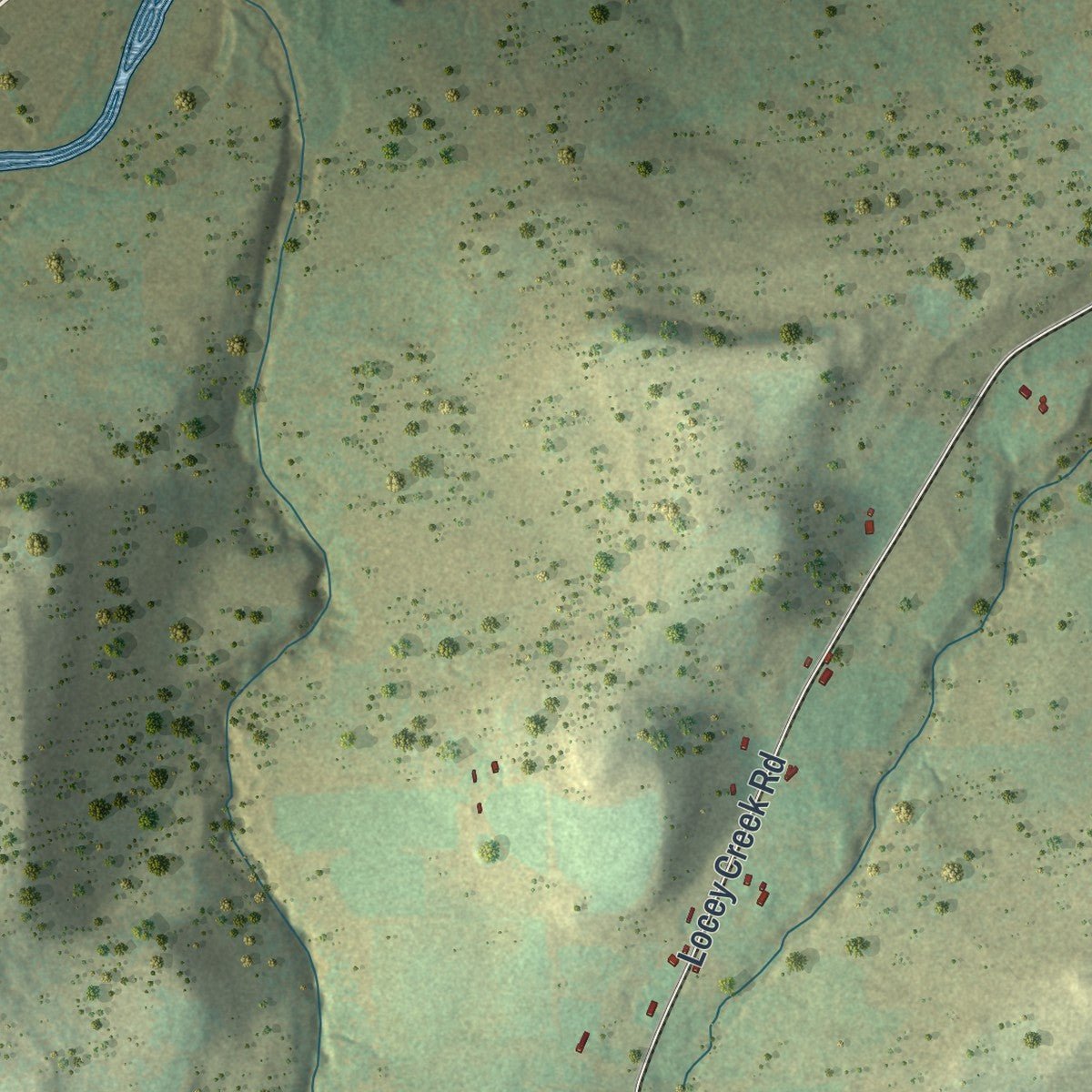 Close-up of the map of Osceola, Pennsylvania print showing street and building detail