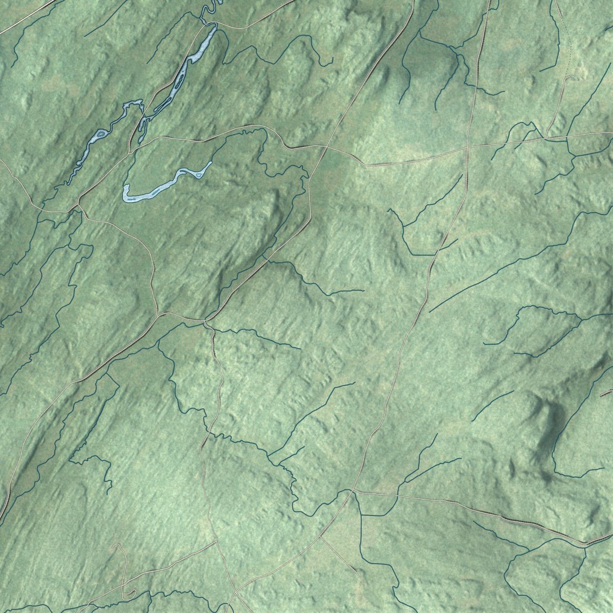 Close-up of the map of De Kalb, New York print showing street and building detail