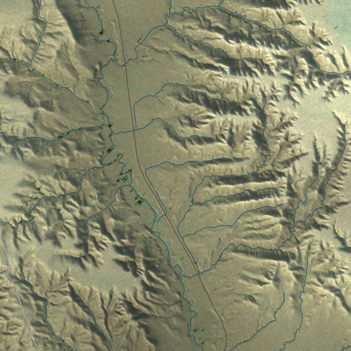 Close-up of the map of Shelby, Montana print showing street and building detail