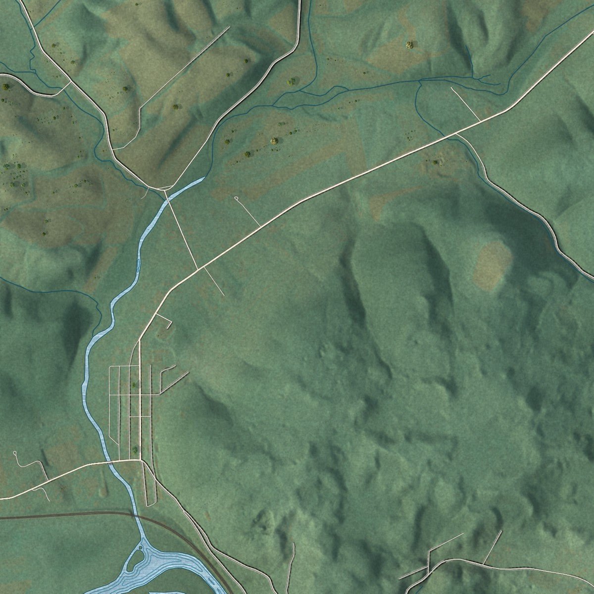 Close-up of the map of West, Pennsylvania print showing street and building detail