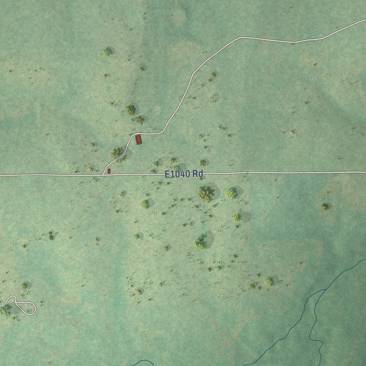 Close-up of the map of IXL, Oklahoma print showing street and building detail